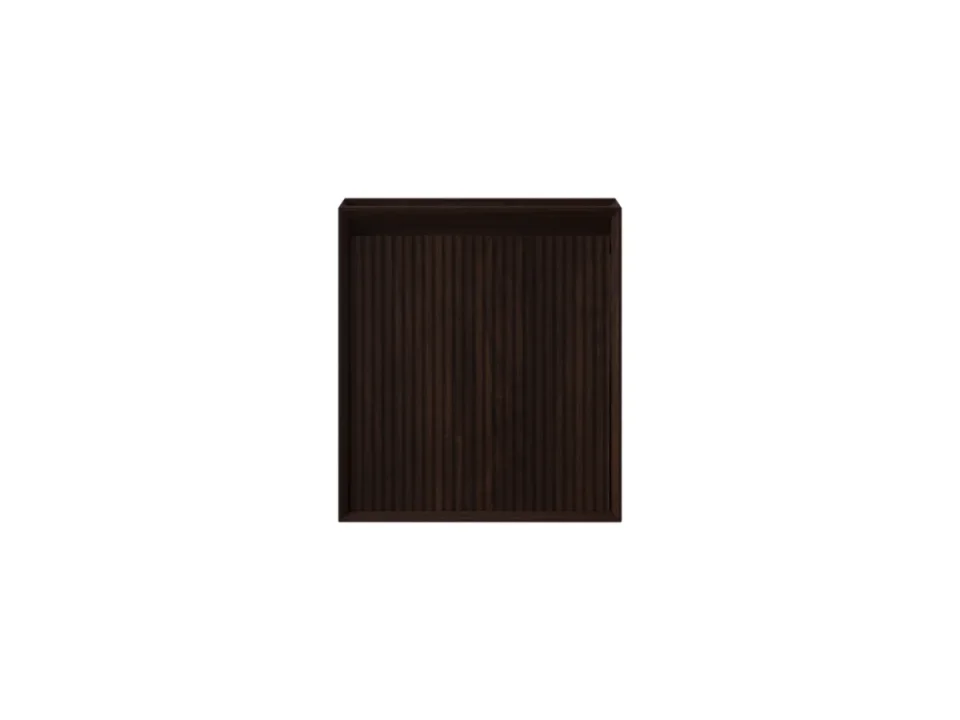 Faeber Mitre Cloakroom Fluted Vanity Unit 450mm - Walnut - Left product image - Image 1