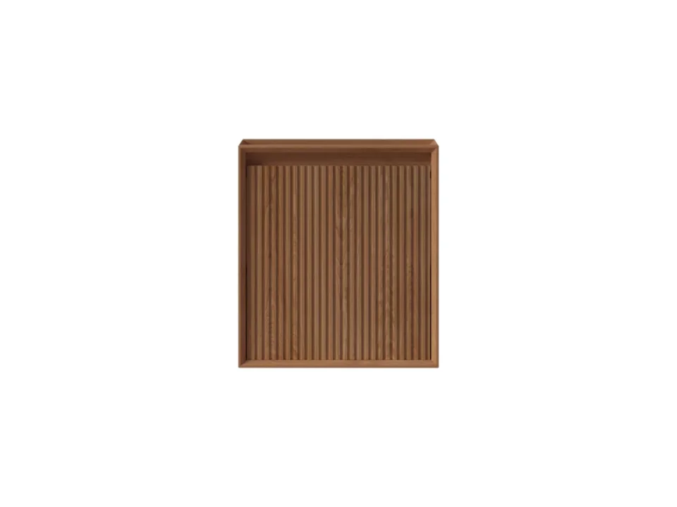 Faeber Mitre Cloakroom Fluted Vanity Unit 450mm - Oak - Right product image - Image 1