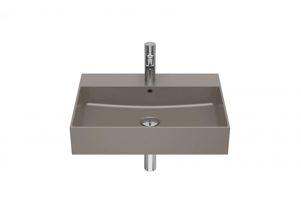 Roca Inspira 600mm FINECERAMIC® wall-hung or vanity vitreous china basin - coffee