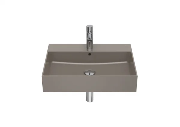Roca Inspira 600mm FINECERAMIC® wall-hung or vanity vitreous china basin - coffee