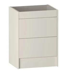 Brecon Floor Standing Vanity Unit 600 Two Drawer Standard - Cashmere Cream