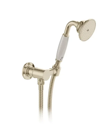 Booth & Co. Single Function Mini Kit With Outlet And Bracket Nickel & Crackled White product image - Image 1