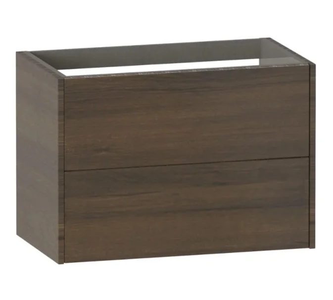 Calypso Brecon Wall Hung Vanity Unit 800 Two Drawer Standard - Persian Walnut product image - Image 1