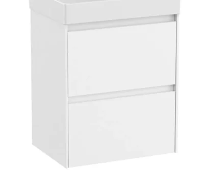 Roca Ona Vanity Unit 2 Drawer 500mm - White Matt product image - Image 1