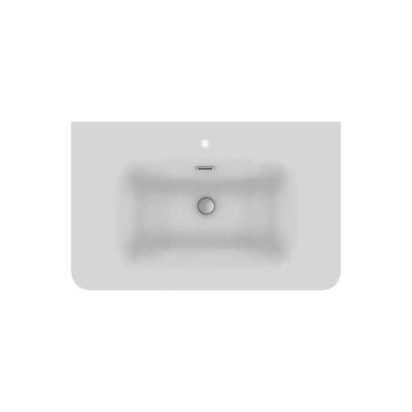 Cubico Wave 600mm Basin Matt White Inc. Bottle Trap