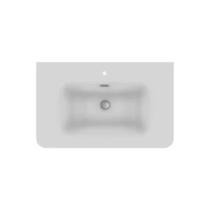 Cubico Wave 600mm Basin Matt White Inc. Bottle Trap