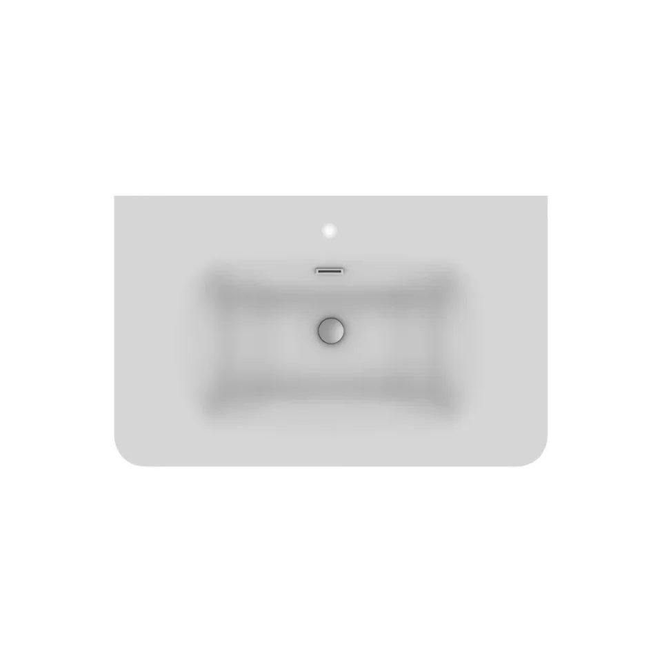 Cubico Wave 600mm Basin Matt White Inc. Bottle Trap product image - Image 1