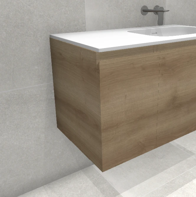 Faeber Mode 30 Side Unit 1 Drawer  Light Slap Oak