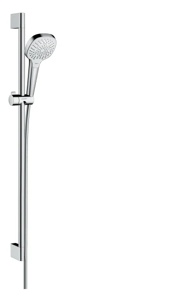 Hansgrohe Croma Select E Shower Set Multi Ecosmart With Shower Rail 90 Cm White/chrome