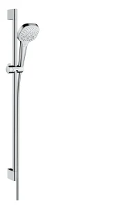 Hansgrohe Croma Select E Shower Set Multi Ecosmart With Shower Rail 90 Cm White/chrome