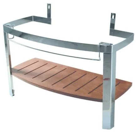 sa02 chrome stand for 70cm basin With Glass Shelf  product image - Image 1