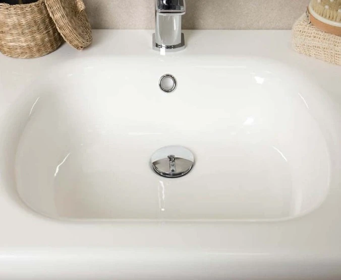 Cubico Link 640mm Resin Basin (designed To Fit Envy And Zen) Inc. Bottle Trap