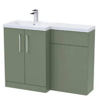 Nuie 1100x390 Combination Unit Lh Satin Green