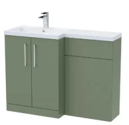 Nuie 1100x390 Combination Unit Lh Satin Green product image - Image 1