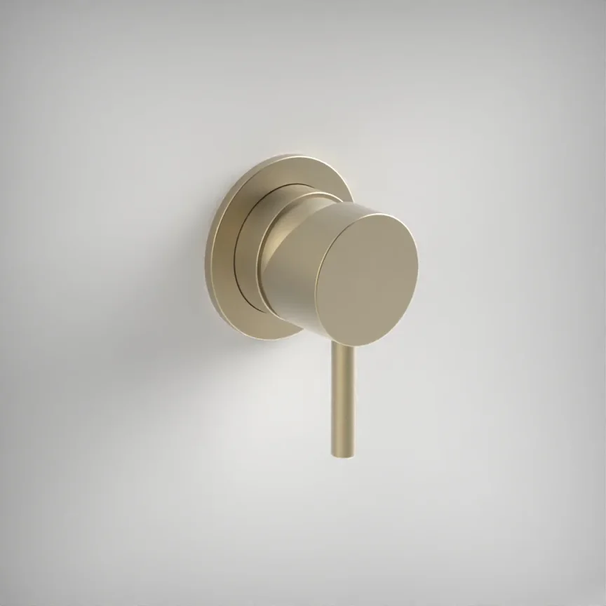 Ava Trend Manual Mixer Valve W/ Flange - Brushed Brass PVD product image - Image 1