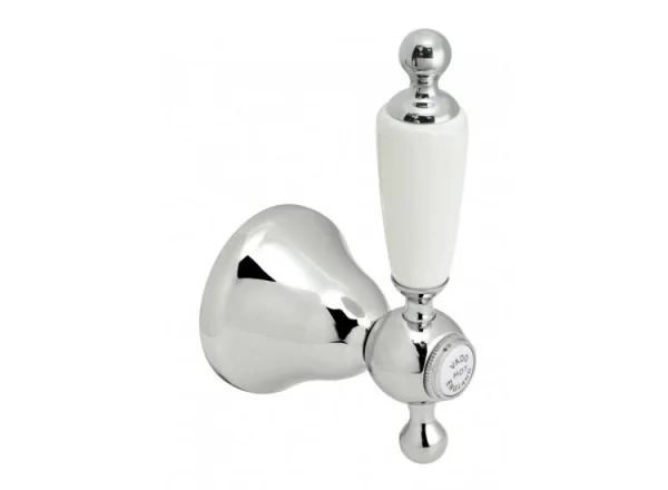 Vado Kensington Single Wall Mounted Stop Valve 12'' With Hot And Cold Indices Chrome