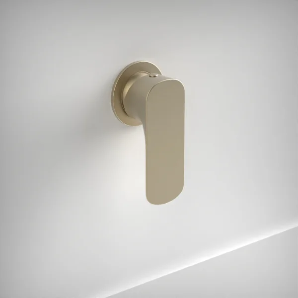 Ava Purity Manual Mixer Valve W/ Flange - Brushed Brass PVD