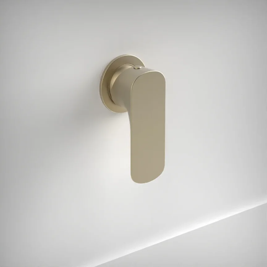 Ava Purity Manual Mixer Valve W/ Flange - Brushed Brass PVD product image - Image 1
