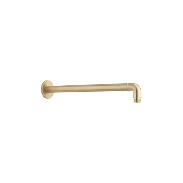 Crosswater MPRO Industrial Shower Arm Brushed Brass Unlaquered