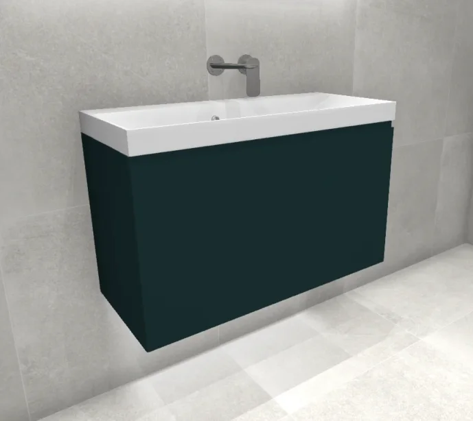 Faeber Mode Mini Unit 800mm RAL 6004 Blue green Matt product image - Image 1
