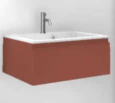 Faeber Mode 60 Basin Unit 1 Drawer  Picture Gallery Red No.42 Matt product image - Image 1