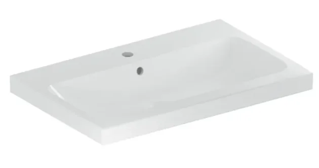Geberit Icon 75cm Vanity Basin 1 Taphole with Overflow product image - Image 1