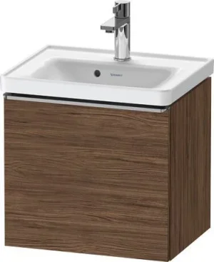 Duravit D-neo Vanity Unit Wall-mounted Dark Walnut Matt W/ Stainless Steel Handle product image - Image 1