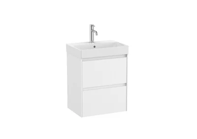 Roca Ona 500 X 360mm Compact 2 Drawer Furniture Pack With Basin - Matt White (a851682509)
