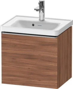 Duravit D-neo Vanity Unit Wall-mounted Walnut Matt W/ Stainless Steel Handle