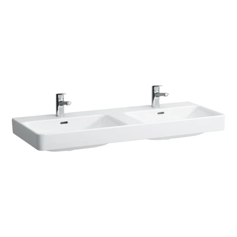 Laufen Pro S Double Basin 1200 X 460mm One Tap Hole Per Bowl - White product image - Image 1