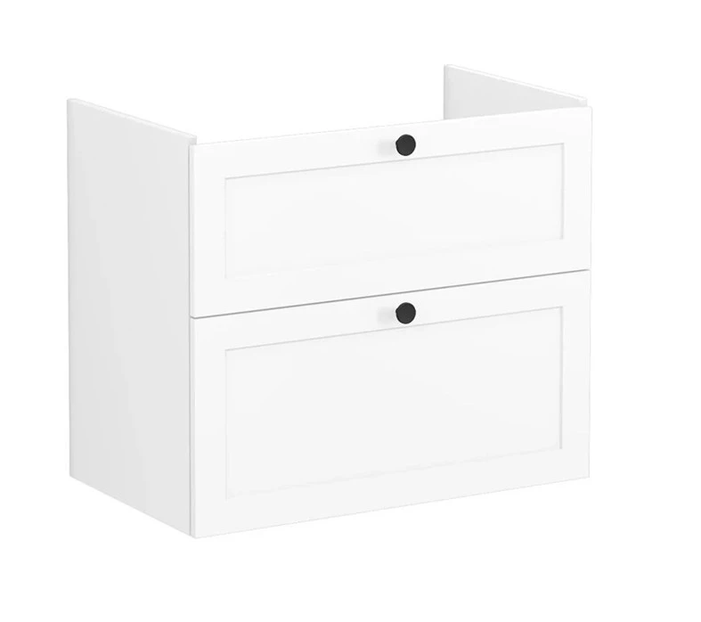 Vitra Root Classic 80cm Vanity Unit 2 Drawers - Matt White