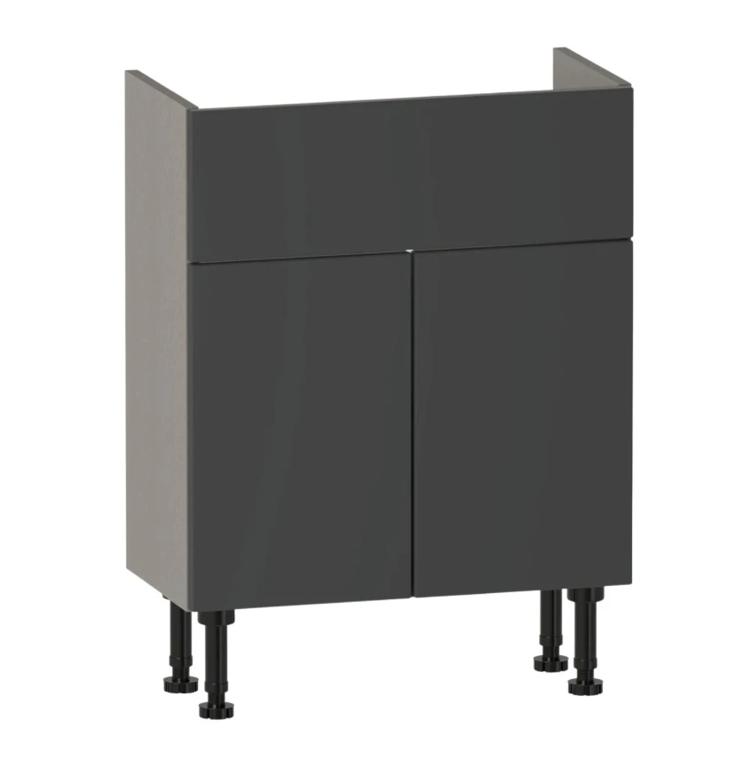 Brecon Basin Unit 600 Two Door Standard - Soft Graphite