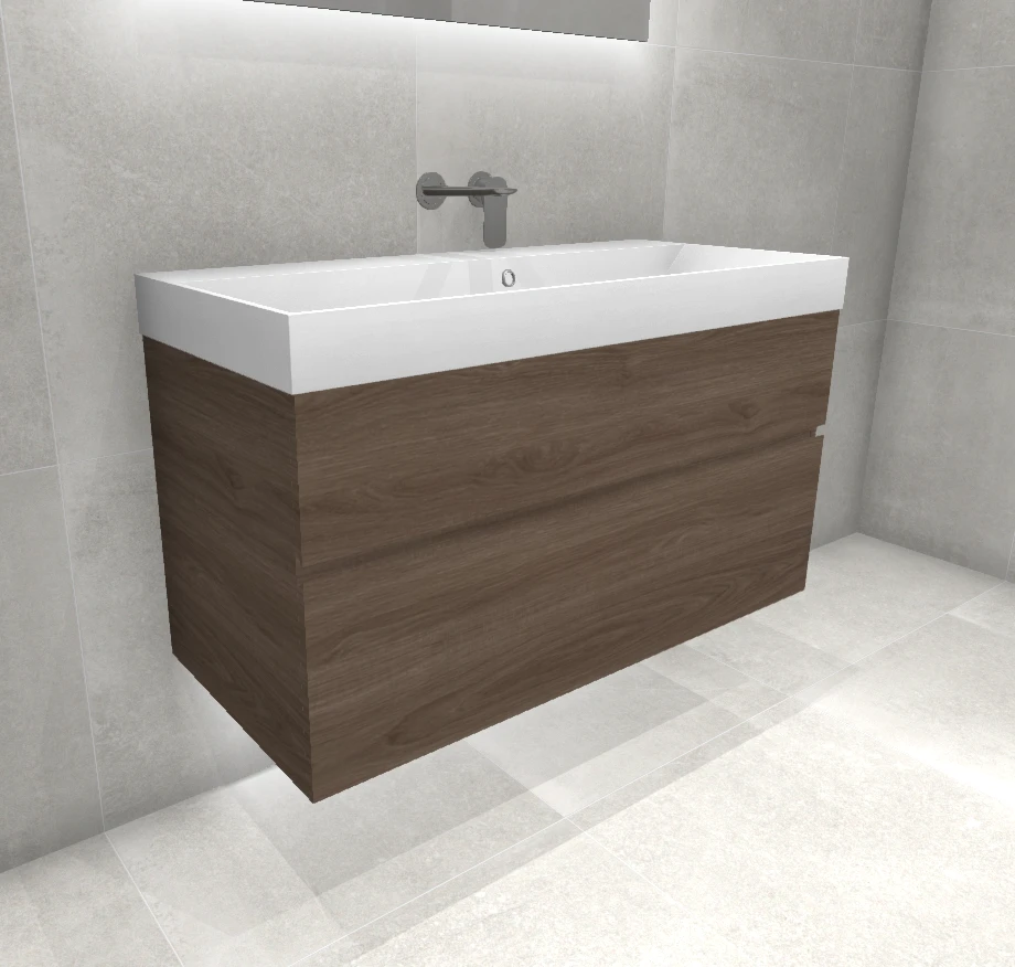 Faeber Venice 1000mm Basin Unit Teak