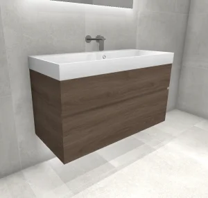 Faeber Venice 1000mm Basin Unit Teak