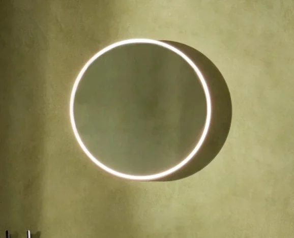 HIB Spirit 60cm Round Ghost LED Mirror with Charging Socket, USB & Demister product image - Image 1