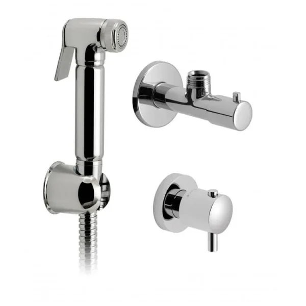 Vado Axces Luxury Shattaf Kit With Concealed Thermostatic Mixing Valve And Angle Valve With 120cm Hose And Wall Bracket Chrome product image - Image 1