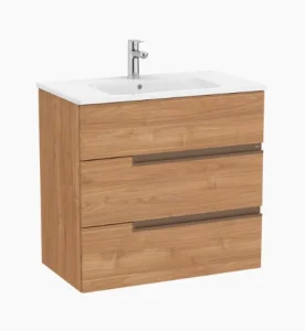 Roca Victoria-n Base Unit With 3 Drawers 800 X 460mm - Walnut