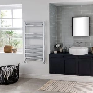 Vogue Axis Towel Radiator Heating Only - Chrome 800X500