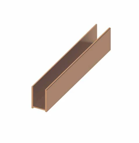Abacus Glass Surface Channel -8mm Bronze - 2400mm