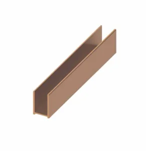 Abacus Glass Surface Channel -8mm Bronze - 2400mm