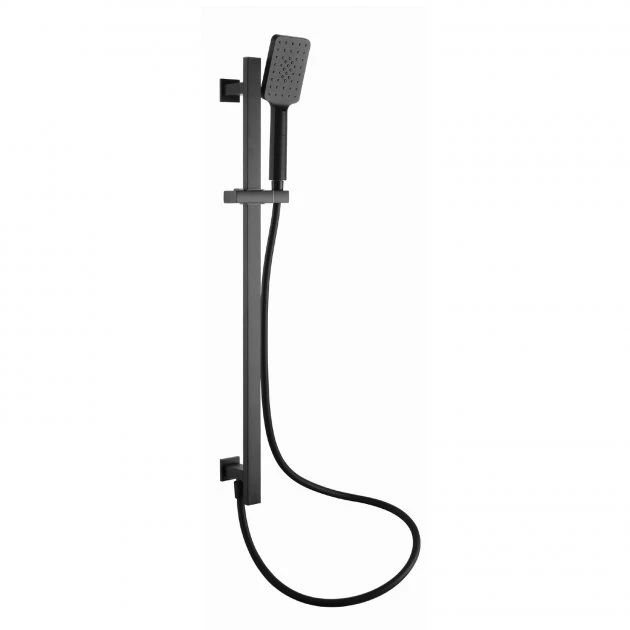 Squ Re Slide Rail Kit With Integral Wall Outlet In Black