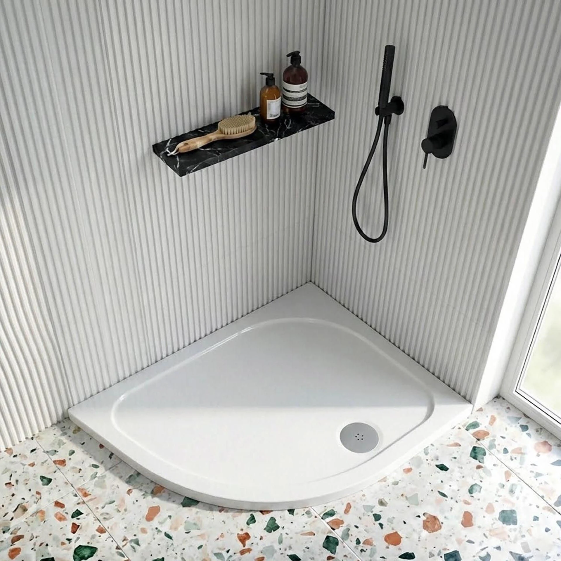 Cubico Antislip 1200x800 Left Hand Quadrant Shower Tray