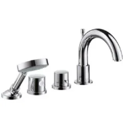 Axor Hansgrohe Uno 4 Hole Deck Mounted Thermostatic Bath Shower Mixer Tap Chrome product image - Image 1