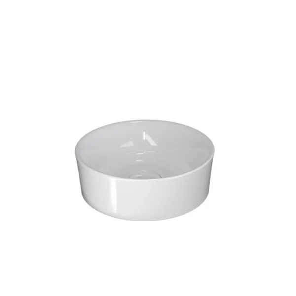 Saneux Podium Round Countertop Cloackroom Washbasin White