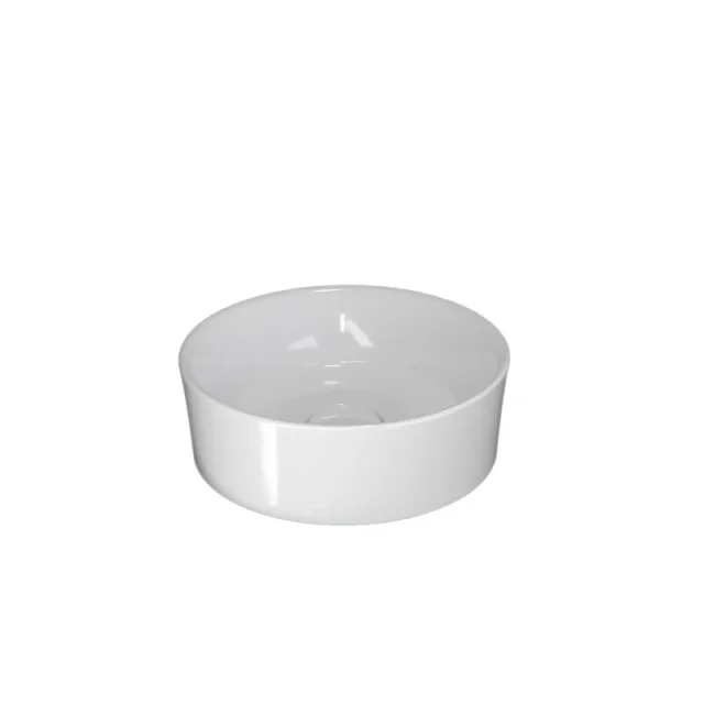 Saneux Podium Round Countertop Cloackroom Washbasin White product image - Image 1