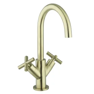 Crosswater Mpro Crosshead Basin Mono Brushed Brass