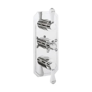 Crosswater Belgravia 3 Handle Trimset (must Be Paired With Wlbp3000rc+) Chrome White Lever