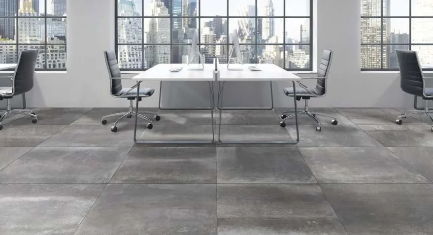 European Tiles Sphere Steel 60X60 Natural Porcelain Rectified Tile detail view - Image 3