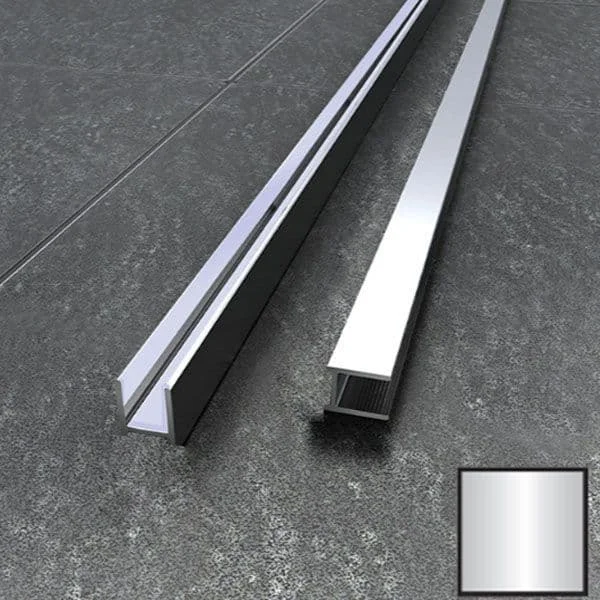 Abacus Vessini Channel for 10mm Glass 2200mm Polished Aluminium
