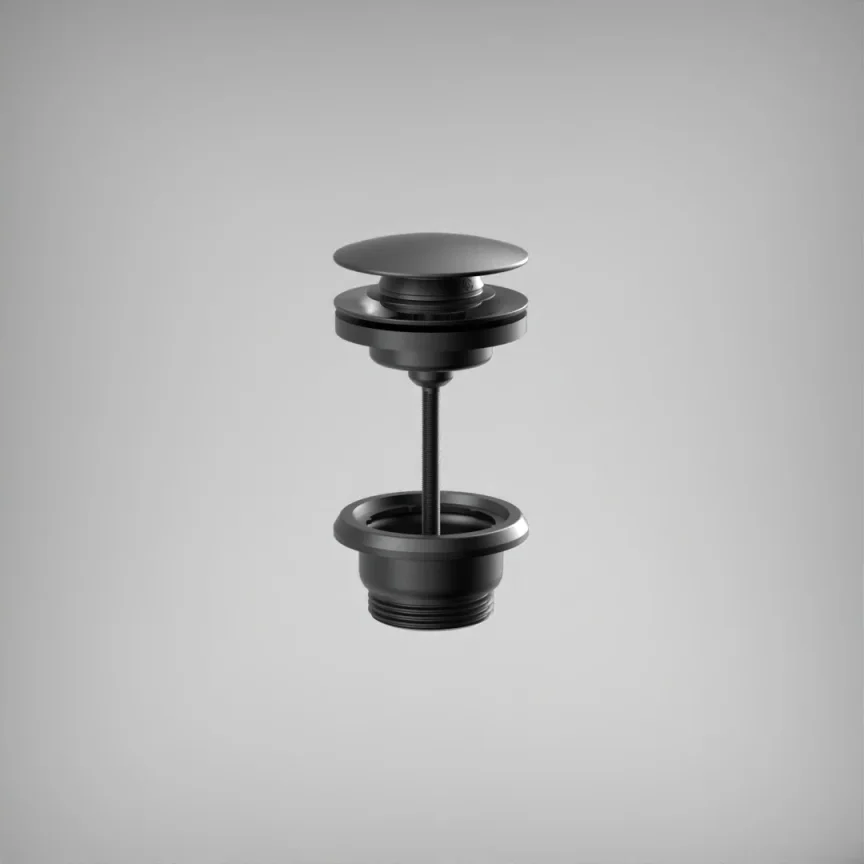 Ava Universal Click Basin Waste & Freeflow Adaptor - Brushed Black product image - Image 1